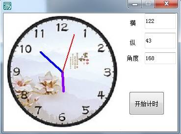 易语言画板做的指针时钟