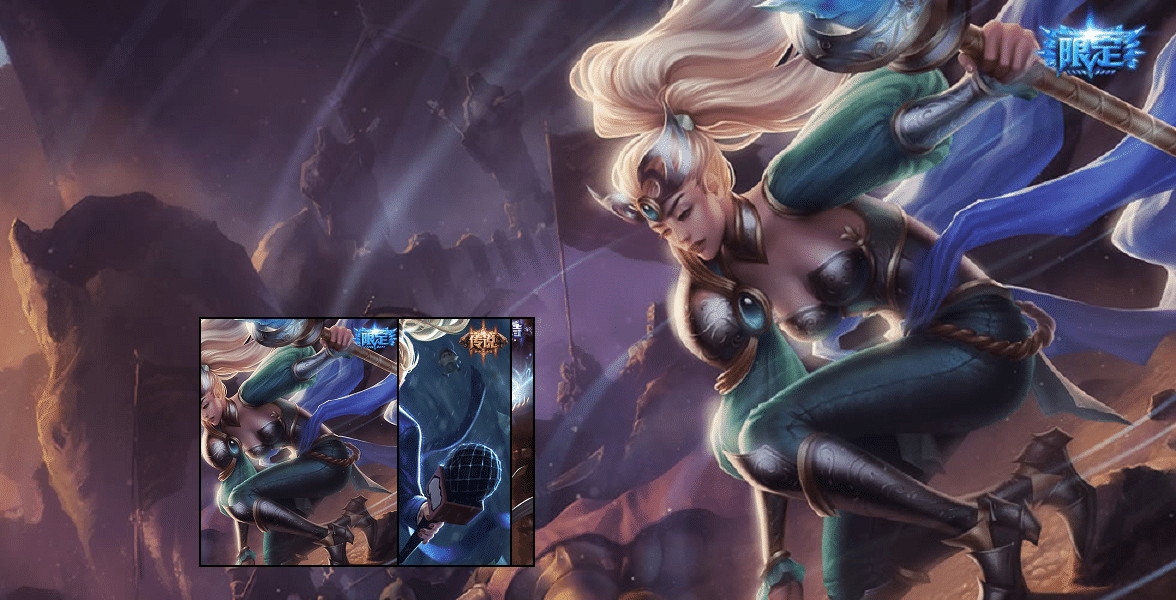  纯组件仿英雄联盟皮肤滑动效果